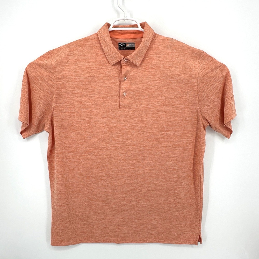 Callaway Opti Dri Polo Golf Shirt Men's Size XL Orange Short Sleeve